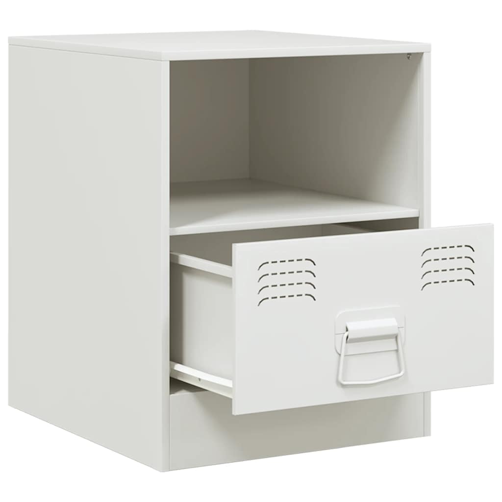 Bedside Cabinet | Set of 2 | White | Cold-rolled steel | Bedside Cabinet