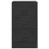 Bedside Cabinet Black 34.5x39x62 cm Steel