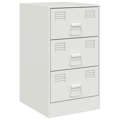 Bedside Cabinets 2 pcs White 34.5x39x62 cm Steel