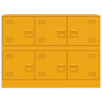 Sideboard Mustard Yellow 99x39x73 cm Steel