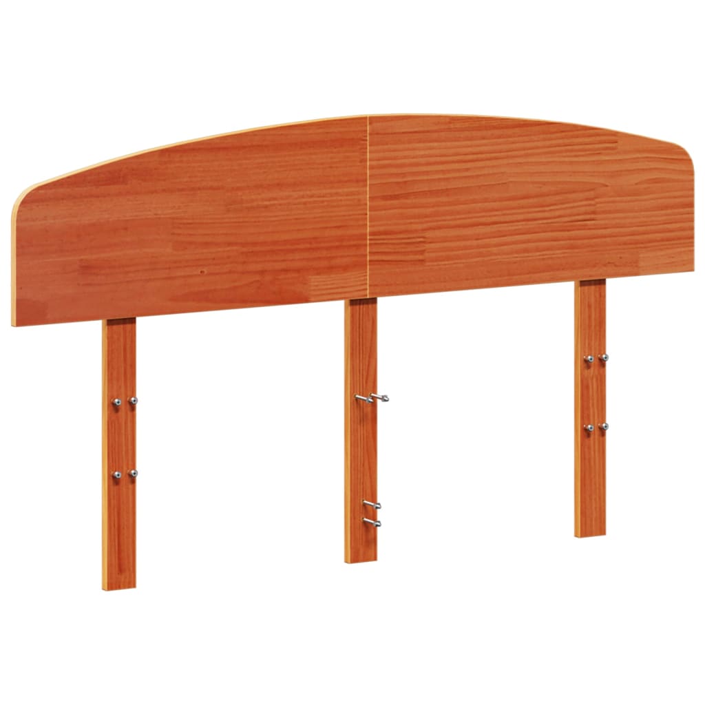 Headboard Wax Brown 135 cm Solid Wood Pine