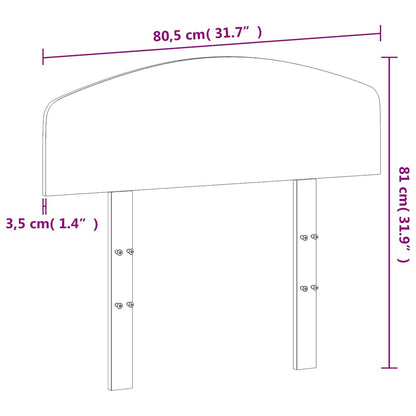 Headboard 75 cm Solid Wood Pine