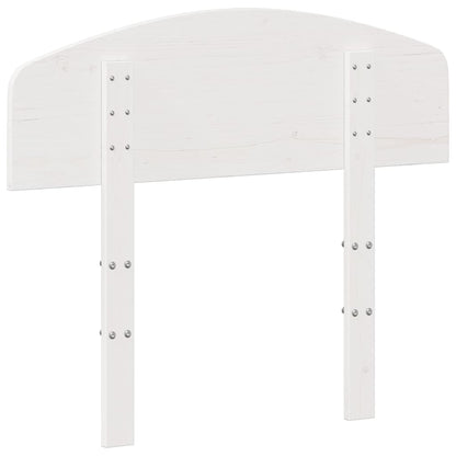 Headboard White 75 cm Solid Wood Pine