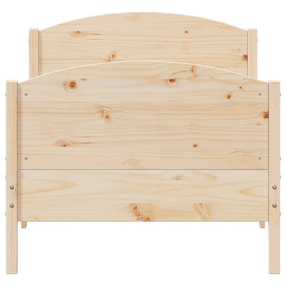 Bed Frame without Mattress 90x190 cm Single Solid Wood Pine