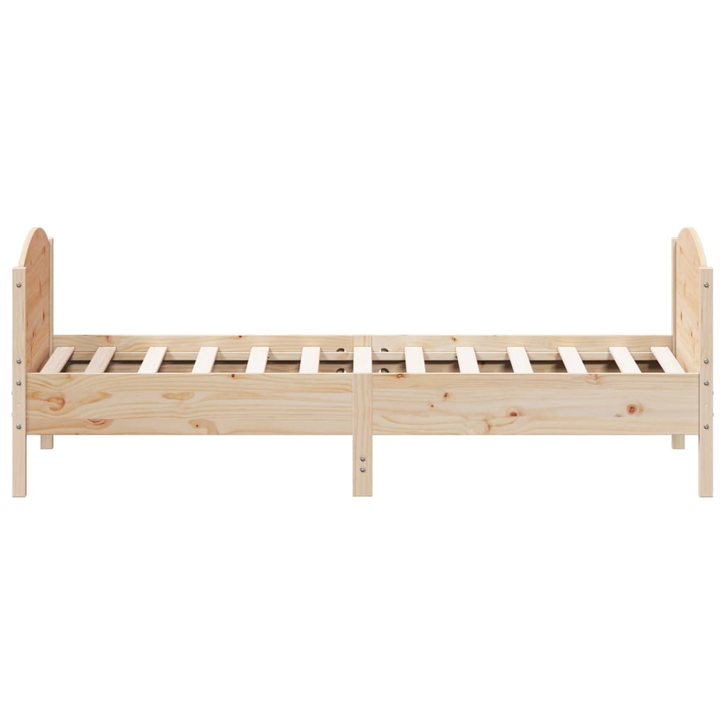 Bed Frame without Mattress 90x190 cm Single Solid Wood Pine