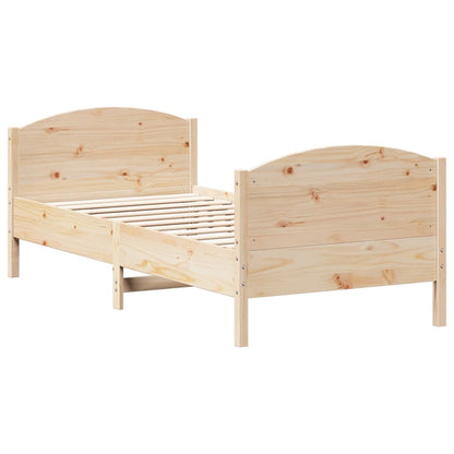 Bed Frame without Mattress 90x190 cm Single Solid Wood Pine