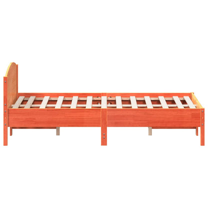 Bed Frame | Wax Brown | Solid Pine Wood | 135x190 cm Double