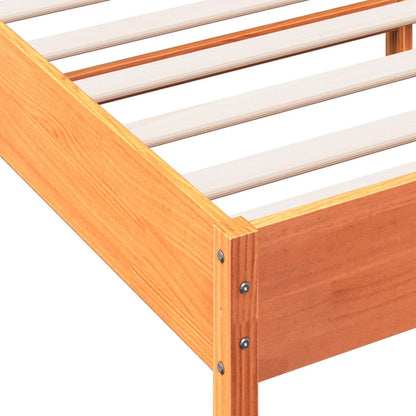 Bed Frame | Wax brown | Solid pine wood, plywood | Single