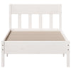 Bed Frame without Mattress White 90x200 cm Solid Wood Pine