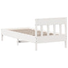Bed Frame without Mattress White 90x200 cm Solid Wood Pine