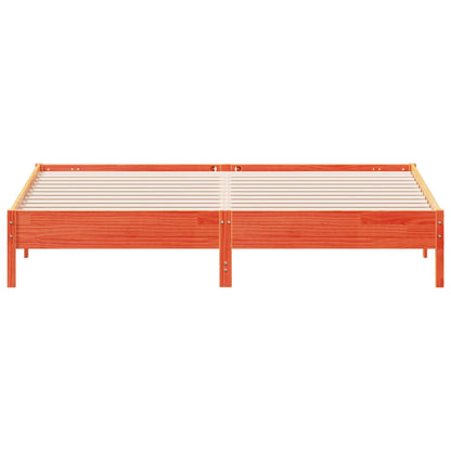 Bed Frame | Wax brown | Solid pine wood, Plywood slats | Double | Durable