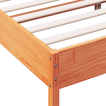 Bed Frame | Wax brown | Solid pine wood, Plywood slats | Double | Durable