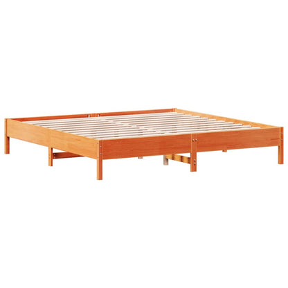 Bed Frame | Wax brown | Solid pine wood | Super King | Durable