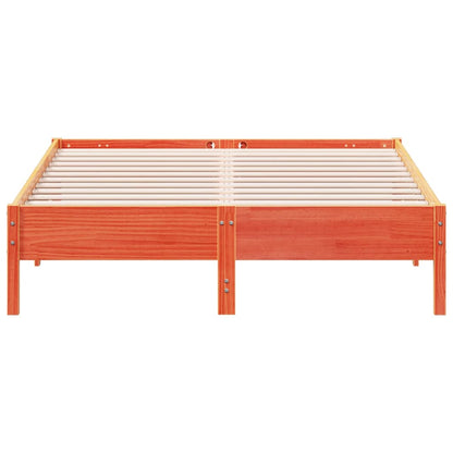 Bed Frame | Wax brown | Solid pine wood, Plywood slats | Double
