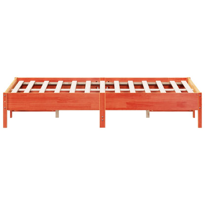 Bed Frame | Wax brown | Solid pine wood, Plywood slats | Double