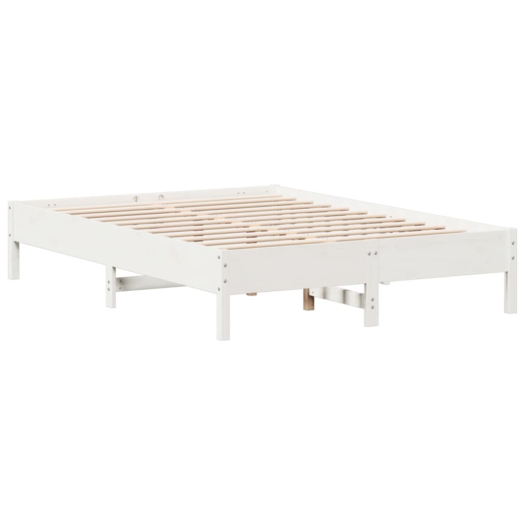 Bed Frame | White | Solid Pine Wood | King Size | Stylish | Bed Frame