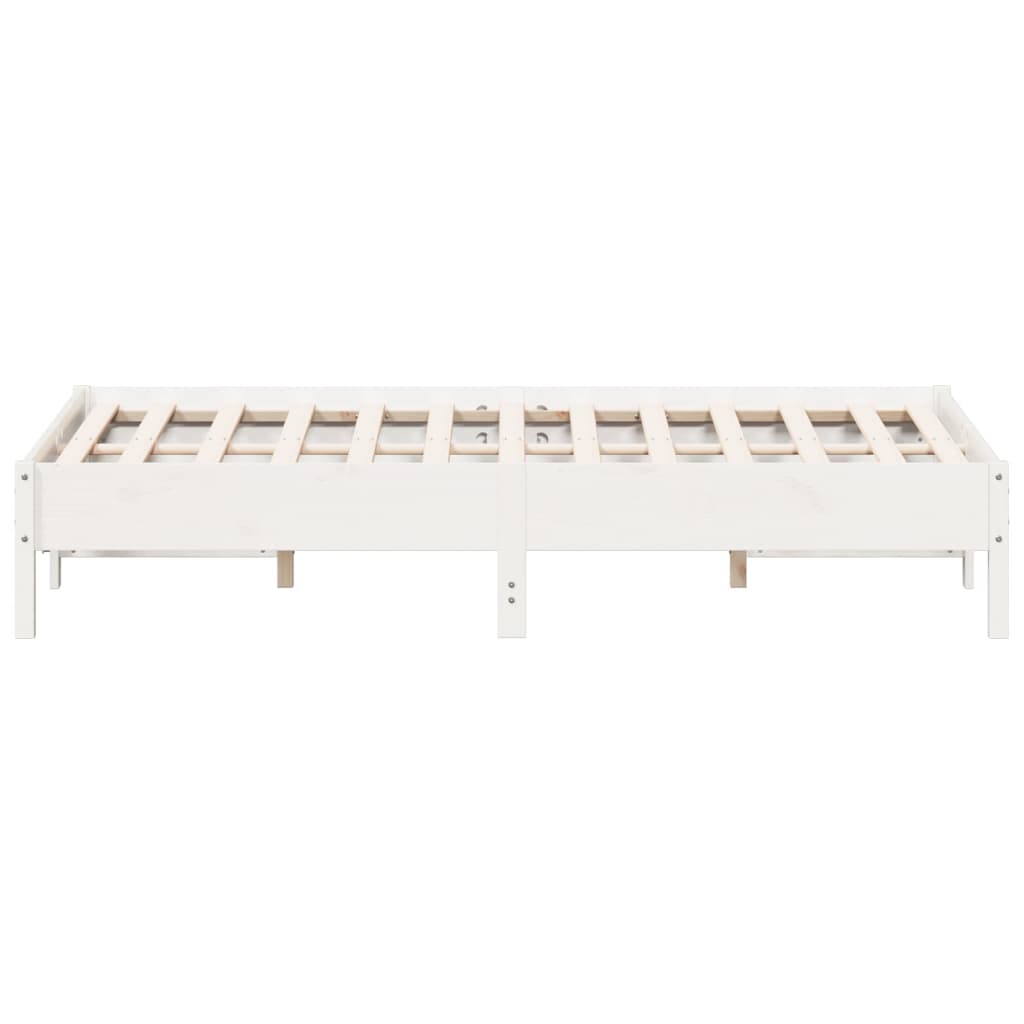 Bed Frame | White | Solid Pine Wood | King Size | Stylish | Bed Frame