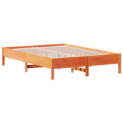 Bed Frame | Wax brown | Solid pine wood, Plywood | King Size | Durable