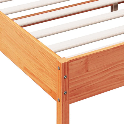Bed Frame | Wax brown | Solid pine wood | 140 x 200 cm |  Modern