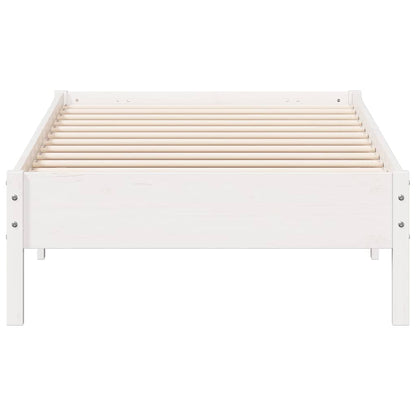 Bed Frame | White | Solid Pine Wood | Single | Minimalistic | Bed Frame