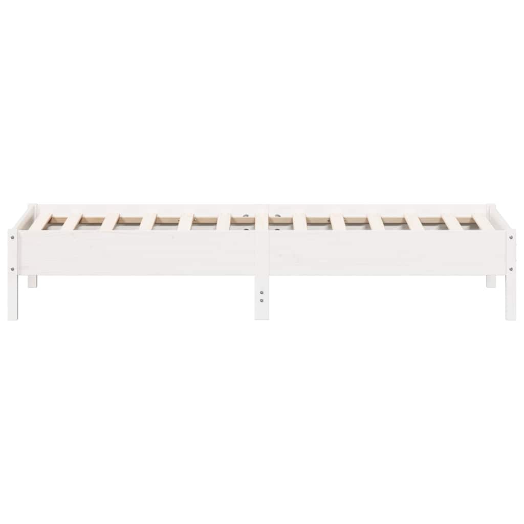Bed Frame | White | Solid Pine Wood | Single | Minimalistic | Bed Frame