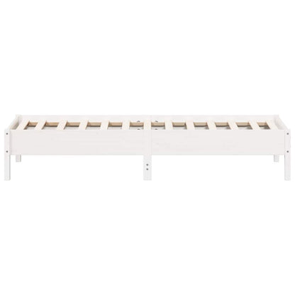 Bed Frame | White | Solid Pine Wood | Single | Minimalistic | Bed Frame