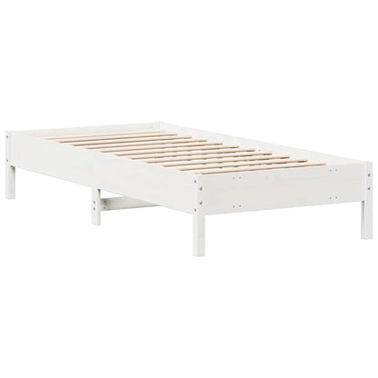Bed Frame | White | Solid Pine Wood | Single | Minimalistic | Bed Frame