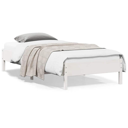 Bed Frame | White | Solid Pine Wood | Single | Minimalistic | Bed Frame
