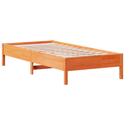 Bed Frame | Wax brown | Solid pine wood | Single | Durable | Bed Frame