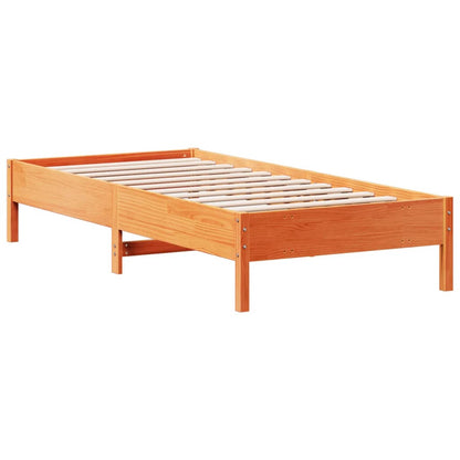 Bed Frame | Wax brown | Solid pine wood | Single | Durable | Bed Frame