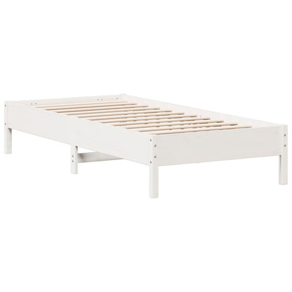 Bed Frame | White | Solid pine wood, Plywood | 90x200 cm | Durable