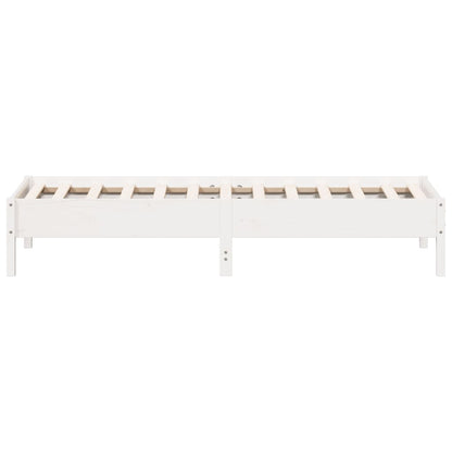 Bed Frame | White | Solid pine wood, Plywood | 90x200 cm | Durable
