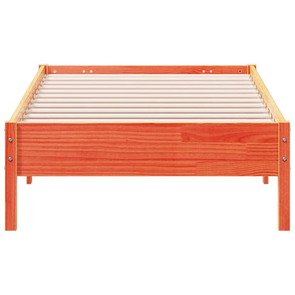 Bed Frame | Wax Brown | Solid Pine Wood | Single | Modern | Bed Frame