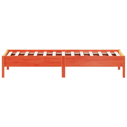 Bed Frame | Wax Brown | Solid Pine Wood | Single | Modern | Bed Frame