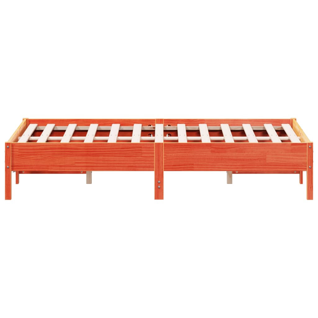 Bed Frame | Wax Brown | Solid Pine Wood | Double | Heavy Weight Endurance