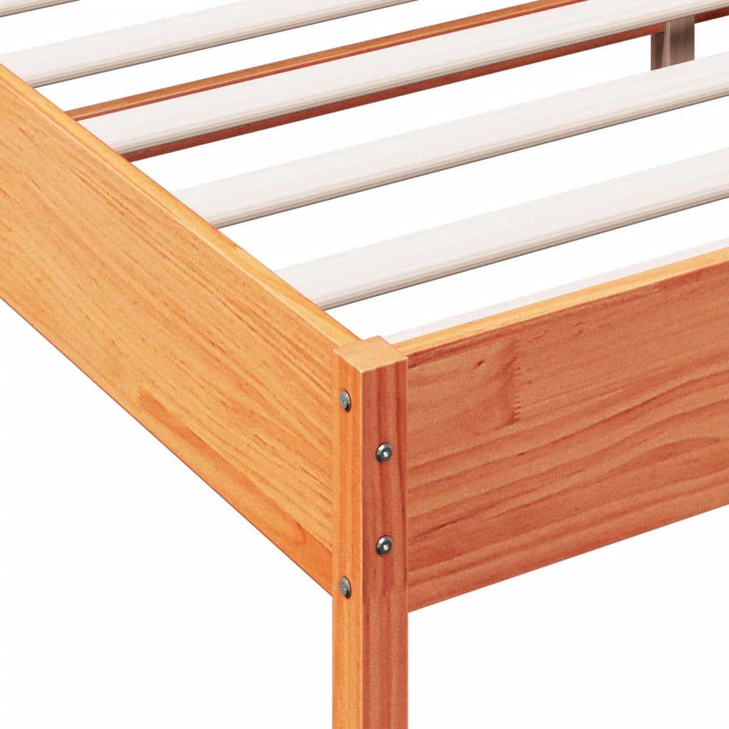 Bed Frame | Wax Brown | Solid Pine Wood | Double | Heavy Weight Endurance