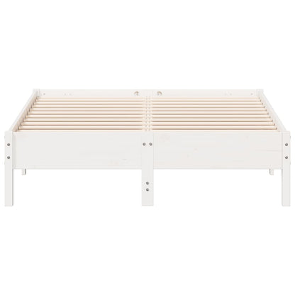Bed Frame | White | Solid pine wood, Plywood slats | Small Double