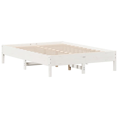 Bed Frame | White | Solid pine wood, Plywood slats | Small Double
