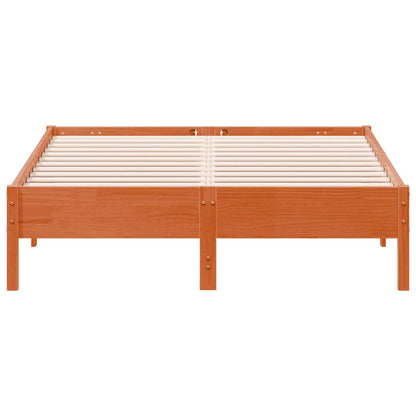 Bed Frame | Wax brown | Solid pine wood, Plywood | Small Double | Modern