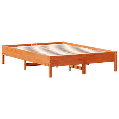Bed Frame | Wax brown | Solid pine wood, Plywood | Small Double | Modern