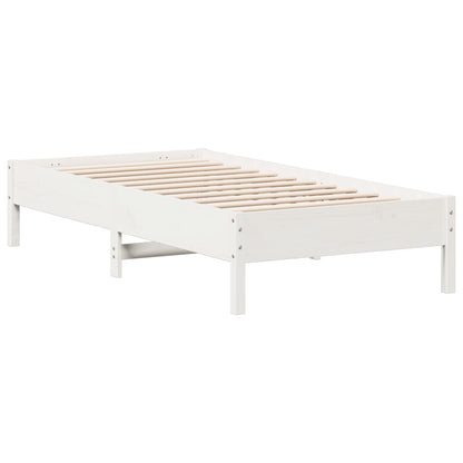 Bed Frame | White | Solid pine wood | Single | Modern | Bed Frame