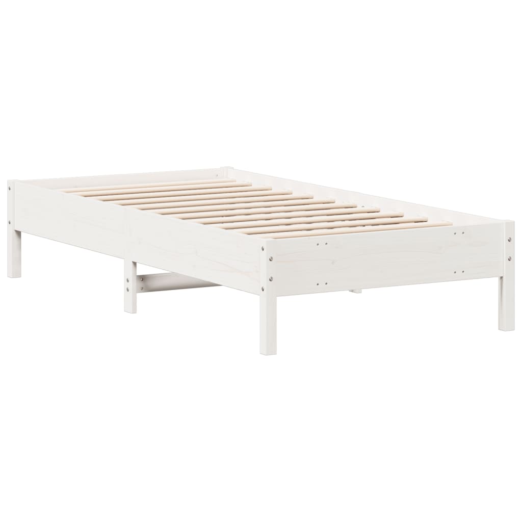 Bed Frame | White | Solid pine wood | Single | Modern | Bed Frame