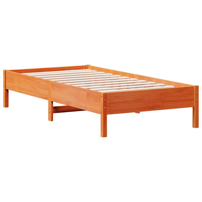Bed Frame | Wax brown | Solid pine wood, Plywood slats | Single | Durable