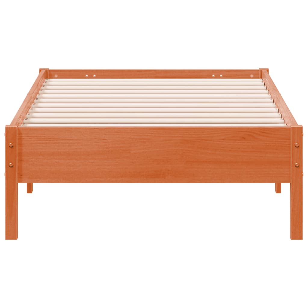 Bed Frame | Wax brown | Solid pine wood, Plywood slats | Single | Durable