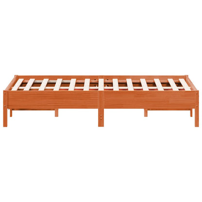 Bed Frame | Wax brown | Solid pine wood, Plywood slats | Single | Durable