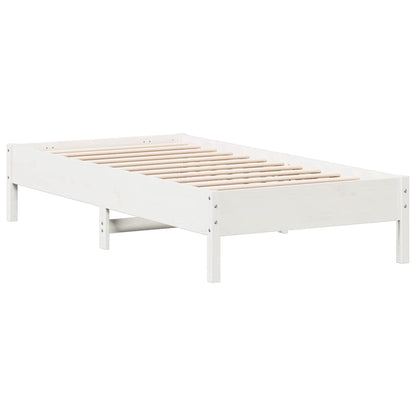 Bed Frame | White | Solid Pine Wood, Plywood | Small Single | Simple