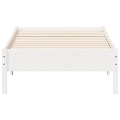 Bed Frame | White | Solid Pine Wood, Plywood | Small Single | Simple