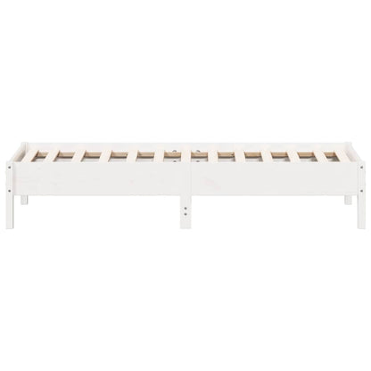 Bed Frame | White | Solid Pine Wood, Plywood | Small Single | Simple