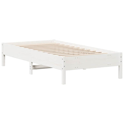 Bed Frame | White | Solid Pine Wood, Plywood | Small Single | Simple