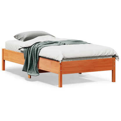 Bed Frame | Wax brown | Solid pine wood | Small Single | Durable